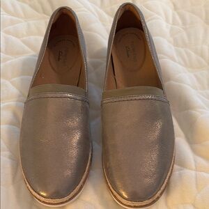 Clarks Women's Metallic Silver Flats